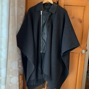 RW&CO. Gray wool cape 2X+